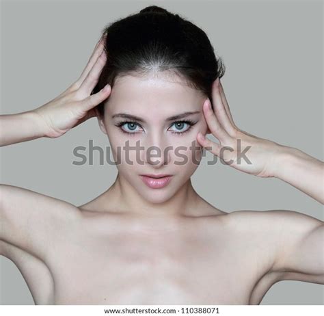 Beautiful Nude Health Skin Woman Holding Stock Photo 110388071 Shutterstock