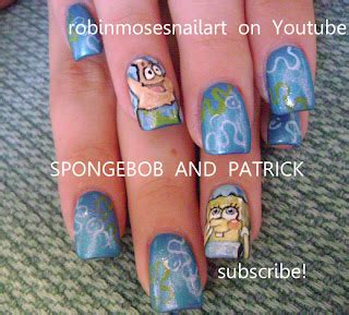 Nail Art By Robin Moses The Incredibles Nails Spongebob Nails