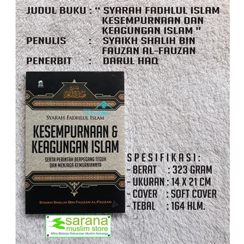 Jual Buku Syarah Fadhlul Islam Kesempurnaan Dan Keagungan Islam