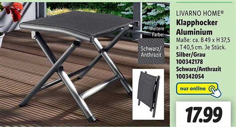 Livarno Home Klapphocker Aluminium Angebot Bei Lidl 1Prospekte De