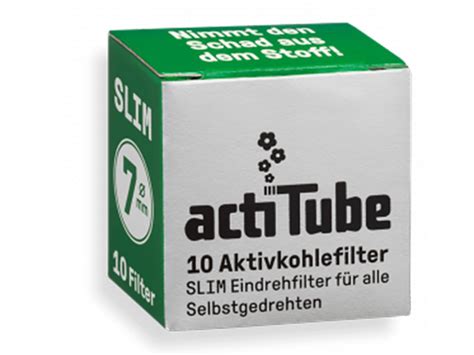 ActiTube Slim Aktivkohlefilter 7mm 10er Pack