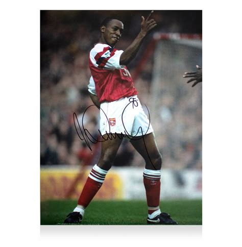 Ian Wright Signed Arsenal Photo Gunners Legend