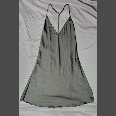 Black Flowy Dress With Open Back Worn Depop