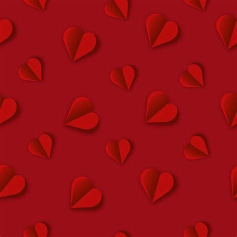 Premium Photo Seamless Pattern Of Red Hearts On A Red Background