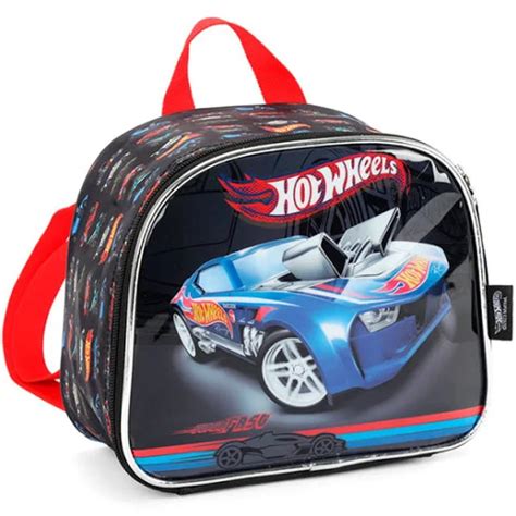 Lancheira Infantil Hot Wheels Preto Luxcel Shopee Brasil