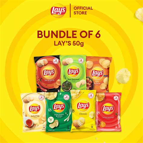 [Bundle of 6] Lay's Potato Chips Mid pack 50g | Shopee Singapore