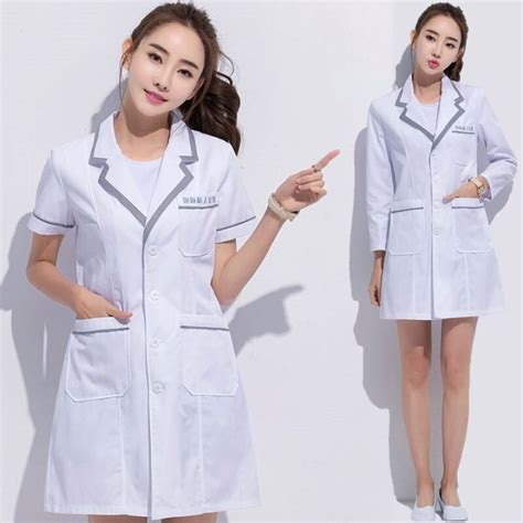 White Plus Size Salon Grooming Clothes Black Short Beauty Uniform Dress Spa Uniform Scrub