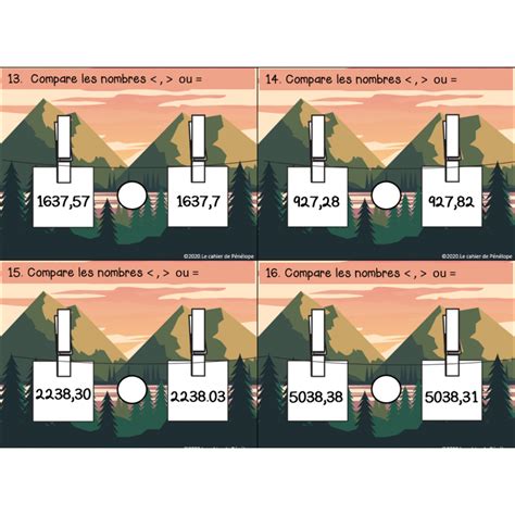 Cartes à tâches sur les nombres décimaux