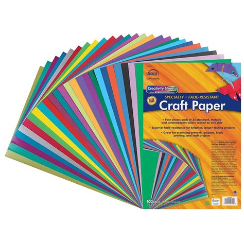 Creativity Street Specialty Craft Paper Assortment 25 Assorted Colors