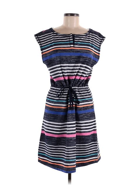 T By Talbots Stripes Blue Casual Dress Size M 72 Off ThredUp