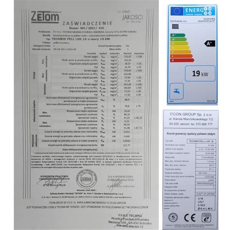 Piec Na Pellet SV300 5 Klasy 19 KW