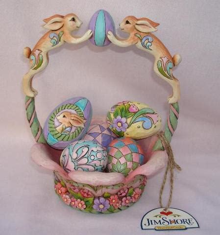 Jim Shore 2009 SPIRIT OF EASTER Basket w/5 Eggs NEW/MIB | #52084014