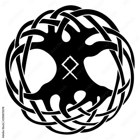 Yggdrasil. Rune Odal Stock Vector | Adobe Stock