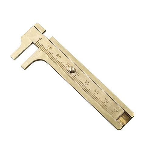 Mm Metal Double Scale Brass Gauge Vernier Caliper Ruler Pocket