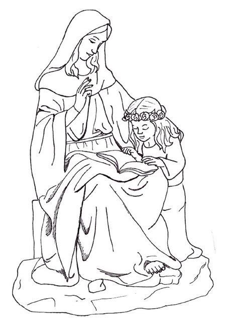 Coloring Pages Of Mother Mary Coloring Home