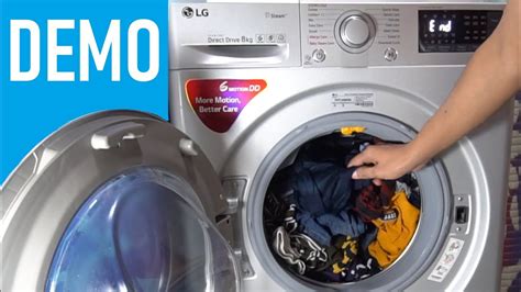 Lg Front Load Washing Machine Fht1208swl Demo Youtube