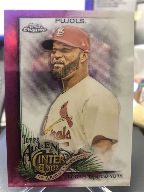 Albert Pujols 2022 Topps Allen Ginter Chrome Red CM Cardinals SP 199