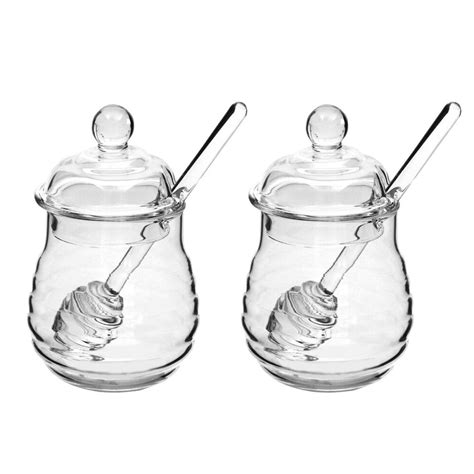 Clear Honey Pot Honey Pot Jar Glass Honey Jar Glass Jars With Lids Jar