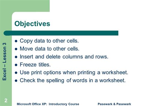 Pasewark Pasewark Microsoft Office Xp Introductory Course