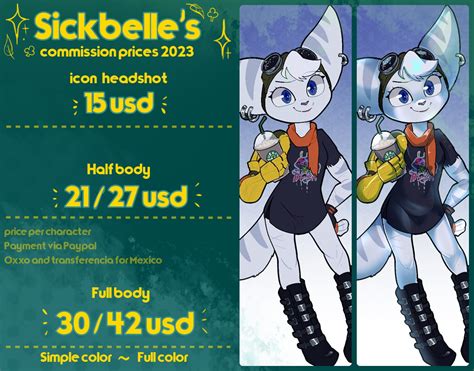 Sickbelle Paused Comms On Twitter Commission Prices