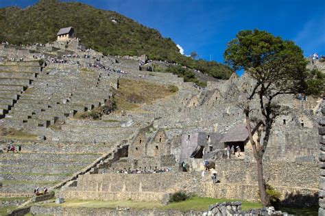 Inca Ruins Antigo Em Machu Picchu Peru Foto De Stock Editorial