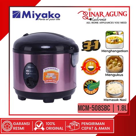 Jual COD MIYAKO RICE COOKER MAGIC MCM 508 SBC MCM 508 SBC