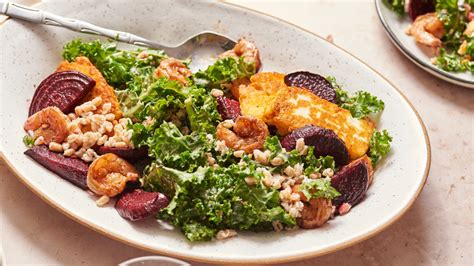 Shrimp And Beet Winter Salad With Seared Halloumi Recipe