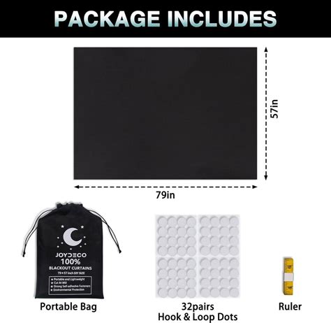 Joydeco Portable Blackout Shades 100 Blackout Curtains