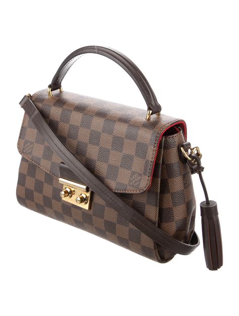 Louis Vuitton Damier Ebene Croisette Brown Crossbody Bags Handbags