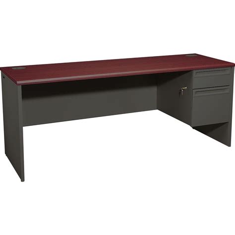 Hon® 38000 Series Right Pedestal Credenza Mahoganycharcoal 29 12h