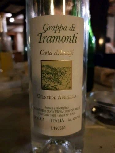 N V Giuseppe Apicella Grappa Di Tramonti Vivino Us