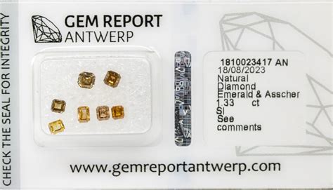 7 pcs Diamanten 1 33 ct Natürliches ausgefallenes intensives