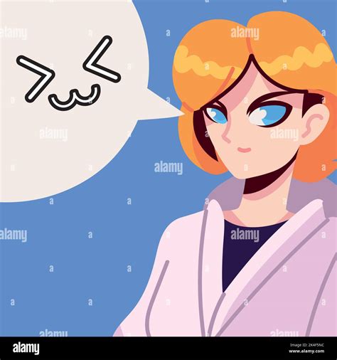 Anime Girl Talking Stock Vector Image And Art Alamy