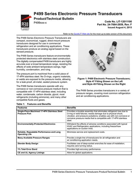 P499rap 105c Johnson Controls Pressure Transducers 50 Off