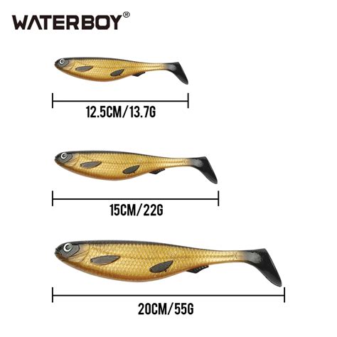 WATERBOY T Tail Soft Bait 12 5cm 15cm 20cm Big Shads PVC Material