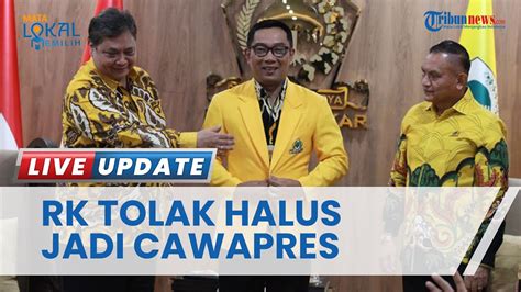 Ridwan Kamil Tak Ngotot Jadi Cawapres Ganjar Pranowo Keputusan Partai