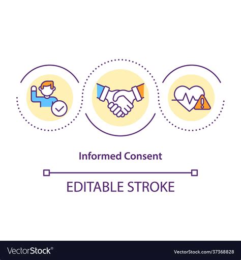 Informed Consent Concept Icon Royalty Free Vector Image