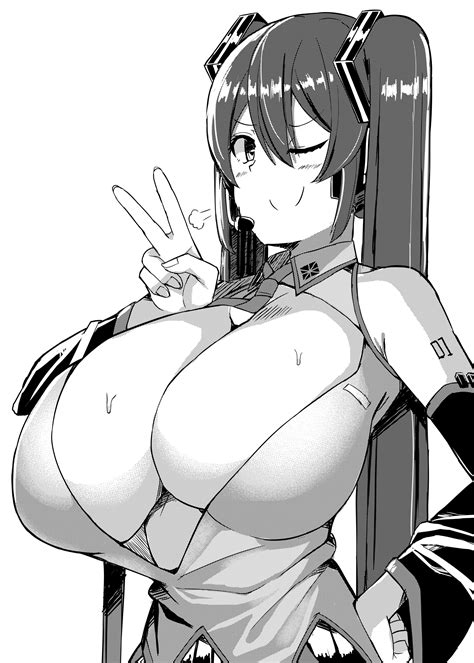 Rule 34 Alternate Breast Size Big Breasts Black And White Deep