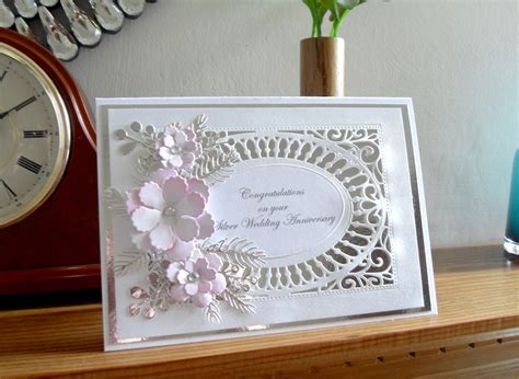 Handmade Personalised Silver Wedding 25th Anniversary Card Keepsake Any