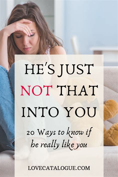 How To Know If He Is Not That Into You Love Catalogue