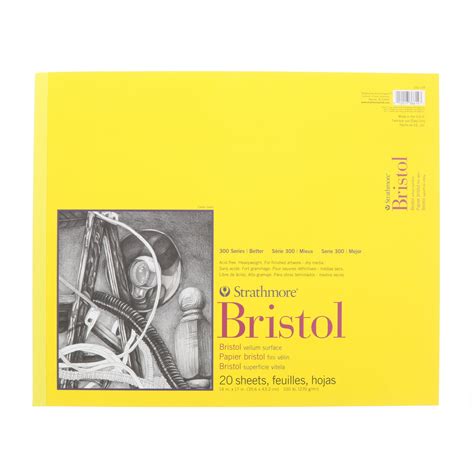 Strathmore 300 Series Bristol Paper Pad Vellum Tape Bound 14x17