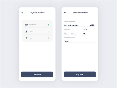 Payment Screen Ui Design Behance