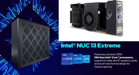 Le PC Intel NUC 13 Extreme Raptor Canyon prend en charge les GPU à