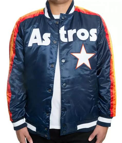 Houston Astros Bomber Blue Jacket Ubicaciondepersonascdmxgobmx