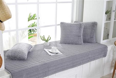 Amazon SINCERE Custom Size Plush Bay Window Seat Cover Sofa Mat