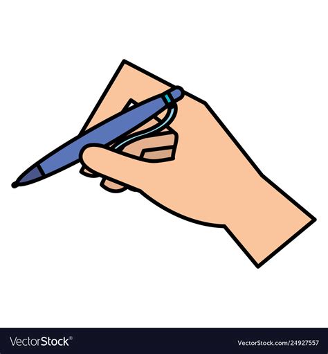 Hand Writing With Pen Royalty Free Vector Image