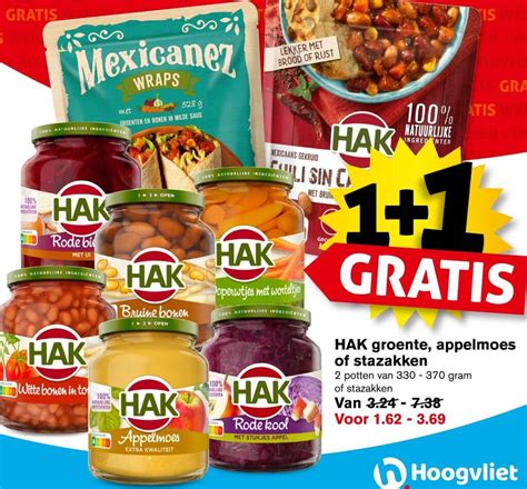 Hak Groente Appelmoes Of Stazakken Aanbieding Bij Hoogvliet