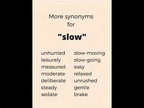 Synonyms For SLOW #English #vocabularywords #pronunciation #grammar # ...