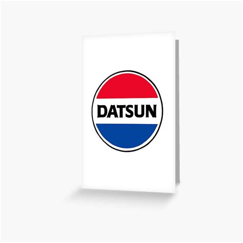 Vintage Datsun Logo Greeting Card For Sale By Retrostickersnz Redbubble