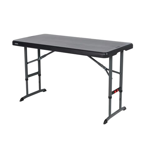 Lifetime Foot Adjustable Rectangle Folding Table Indoor Outdoor